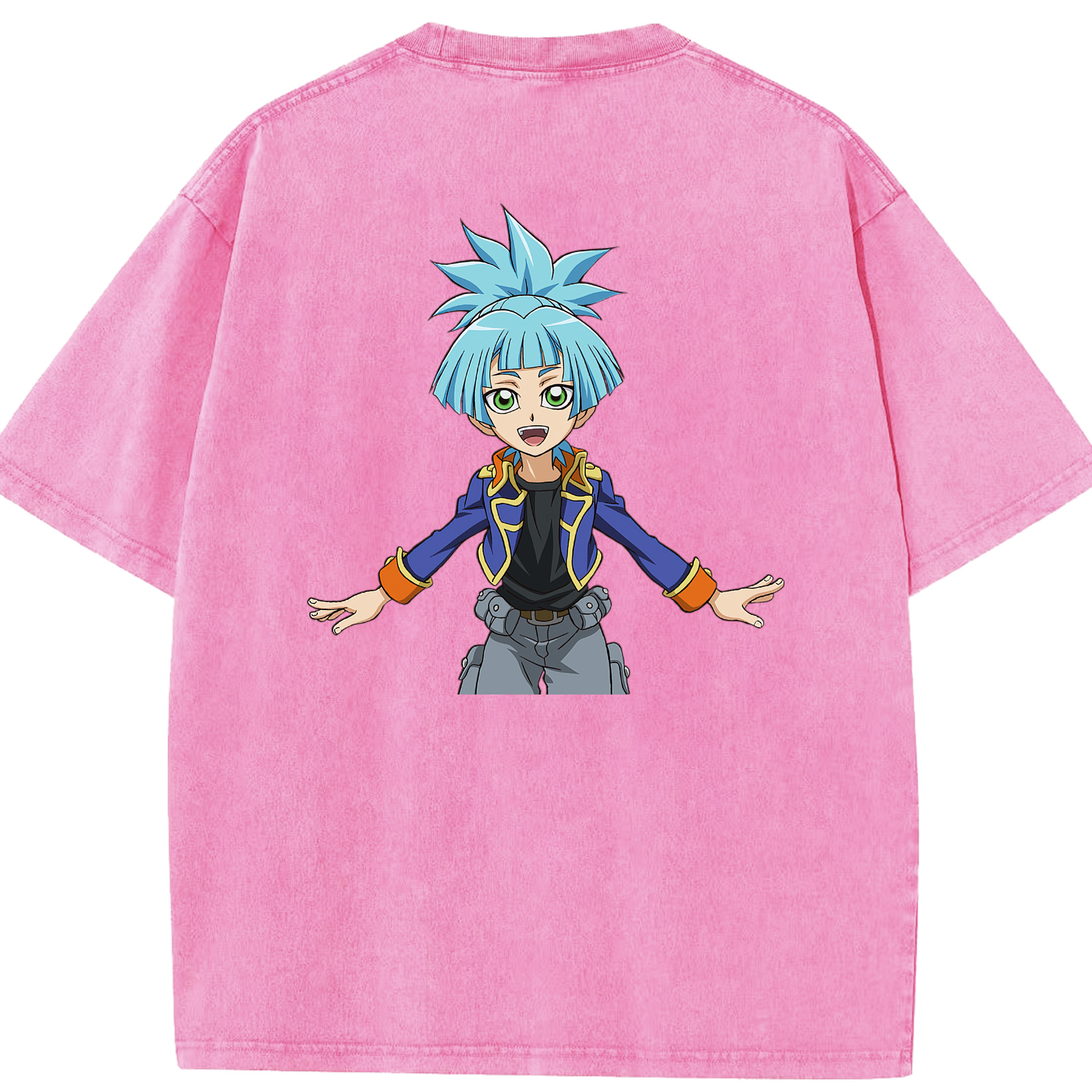 （画像用） 遊☆戯☆王 Yu-Gi-Oh! 綿100% ヴィンテージ風 半袖Tシャツ（背面プリント）